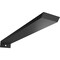 Ekena Millwork Hidden Floating Steel Heavy Duty Bracket w/ Flange, Powder Coated Black 2 1/2"W x 16"D x 1 1/2"H BKTM02X16X01HFPBL - alternate 1